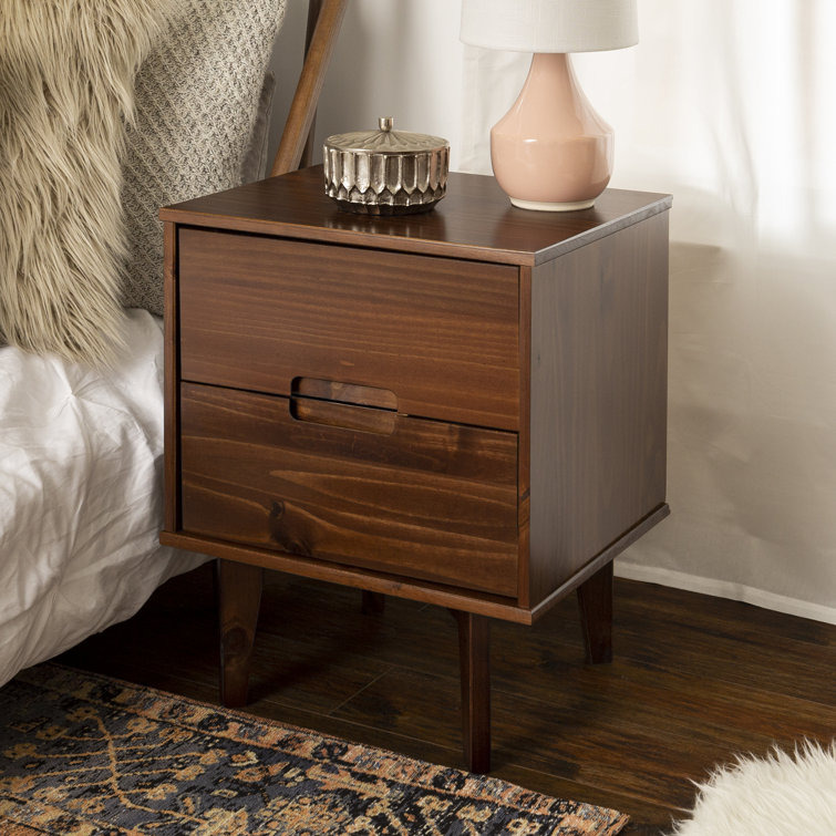 AllModern Mags 2 Drawer Solid Wood Nightstand & Reviews Wayfair Canada